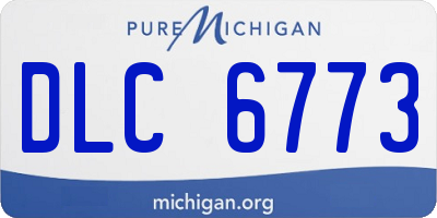 MI license plate DLC6773
