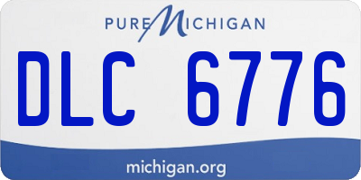 MI license plate DLC6776