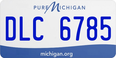 MI license plate DLC6785