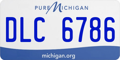 MI license plate DLC6786