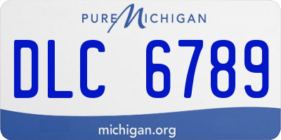 MI license plate DLC6789