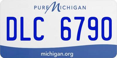 MI license plate DLC6790