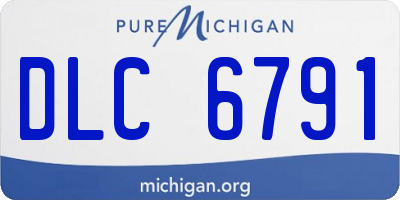 MI license plate DLC6791