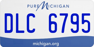 MI license plate DLC6795