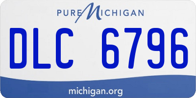 MI license plate DLC6796