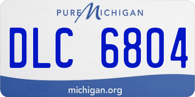 MI license plate DLC6804