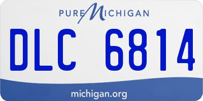 MI license plate DLC6814