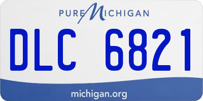 MI license plate DLC6821