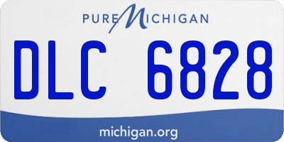 MI license plate DLC6828