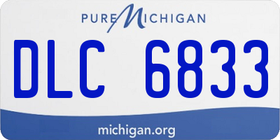 MI license plate DLC6833