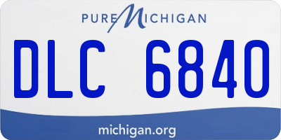 MI license plate DLC6840