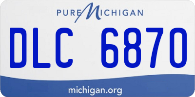 MI license plate DLC6870