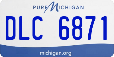 MI license plate DLC6871