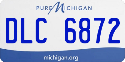 MI license plate DLC6872