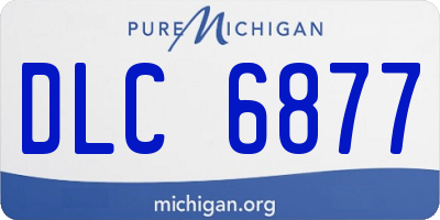 MI license plate DLC6877