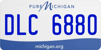 MI license plate DLC6880