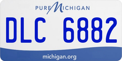 MI license plate DLC6882