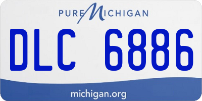 MI license plate DLC6886