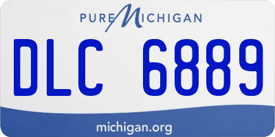 MI license plate DLC6889