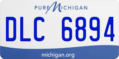 MI license plate DLC6894