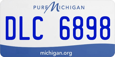 MI license plate DLC6898