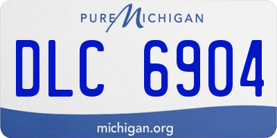 MI license plate DLC6904