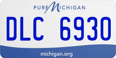 MI license plate DLC6930