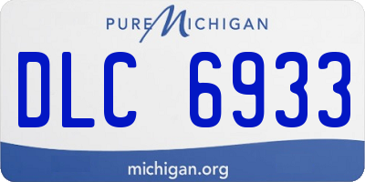 MI license plate DLC6933