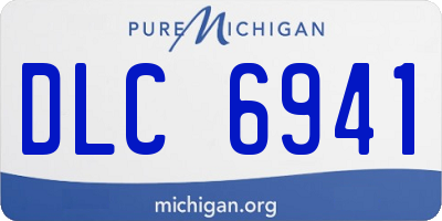 MI license plate DLC6941