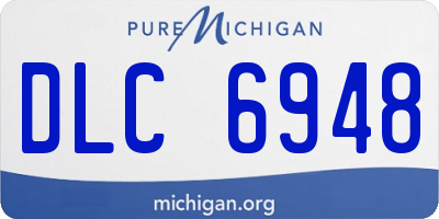 MI license plate DLC6948