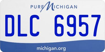 MI license plate DLC6957