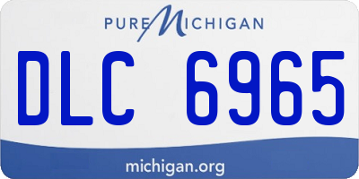 MI license plate DLC6965