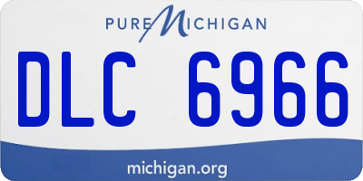 MI license plate DLC6966