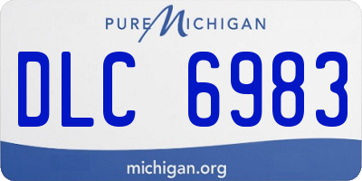 MI license plate DLC6983