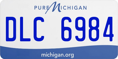 MI license plate DLC6984