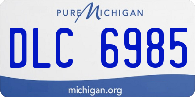 MI license plate DLC6985