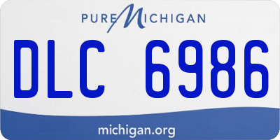 MI license plate DLC6986