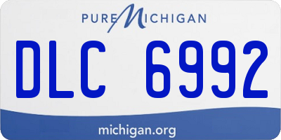 MI license plate DLC6992