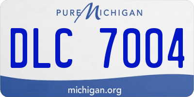 MI license plate DLC7004