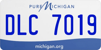 MI license plate DLC7019