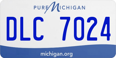 MI license plate DLC7024