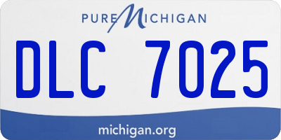 MI license plate DLC7025