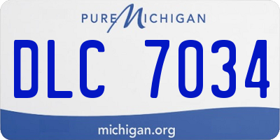 MI license plate DLC7034