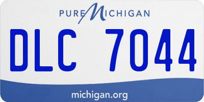 MI license plate DLC7044