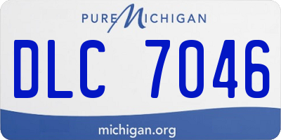 MI license plate DLC7046