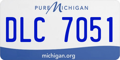 MI license plate DLC7051
