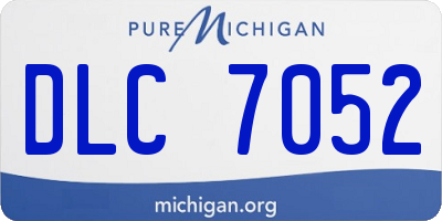 MI license plate DLC7052