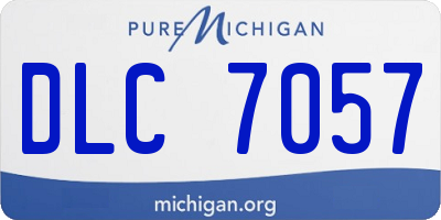 MI license plate DLC7057