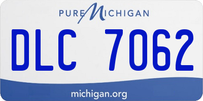 MI license plate DLC7062
