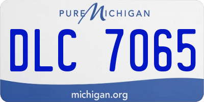 MI license plate DLC7065